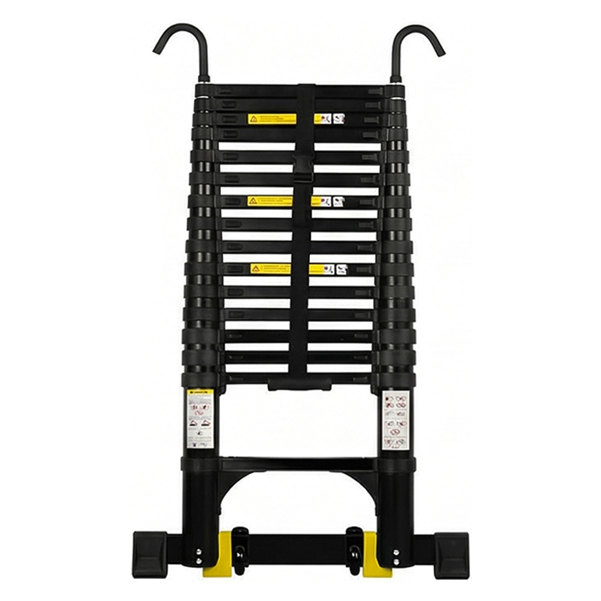 20.3 ft. Portable Aluminum Extension Ladder with Hook and Mobility Wheels, 330 lbs. Load Capacity Type IA Duty Rating